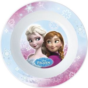 3x stuks disney Frozen thema diepe ontbijt bordjes van 16 cm - Peuter/Kinder borden van kunststof