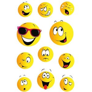 3x Smiley stickervellen met 11 stickers