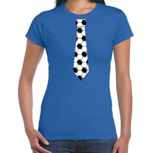 Blauw fan shirt / kleding voetbal stropdas EK/ WK voor dames