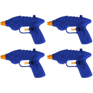 5x Waterpistool/waterpistolen blauw 16,5 cm