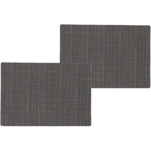 8x stuks stevige luxe Tafel placemats Liso grijs 30 x 43 cm