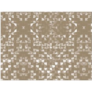 Retro stijl placemats van vinyl 40 x 30 cm beige