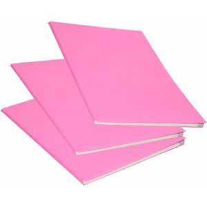 3x Rollen kraft kaftpapier roze 200 x 70 cm