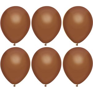 Ballonnen verjaardag/thema feest - 200x stuks - bruin - 29 cm