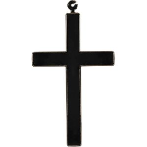 Verkleed Paus/Bisschop/Priester kruis - aan ketting - zwart - 22 cm