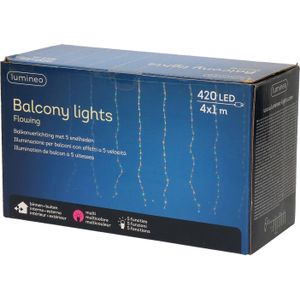 Kerstverlichting lichtsnoer voor aan het balkon 420 leds 400 cm