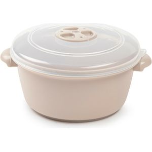 Plasticforte Magnetronschaal - deksel/ventiel - 1L - beige - kunststof