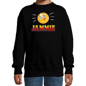 Jammie fun emoticon trui kids zwart