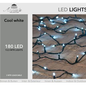 1x LED kerstverlichting 180 lampjes helder wit buiten/binnen