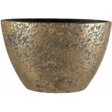 Mica Decorations Clemente Bloempot Ovaal Goud Maat In Cm: 41 X 20 X 26