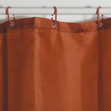 MSV Douchegordijn met ringen - terracotta - gerecycled polyester - 180 x 200 cm - wasbaar - Voor bad en douche