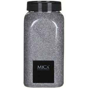 1x potje Mica decoratie zandkorrels zilver van 1 kilo