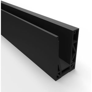 Celest balustrade vloerprofiel-3500 mm-Satijn zwart geanodiseerd
