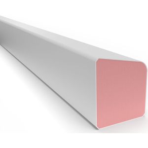 Kunststof, buigbare Durodeen glaslat D17-15 kleur wit-1750 mm
