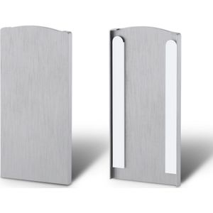 Eindkap glazen balustrade vloermontage 1.0kN-Zwart gelijkend RAL 9005