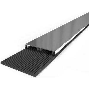 Profielset: klemprofiel, oplegrubber, beglazingsrubber en schroeven-5000 mm-Zwart