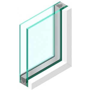 Dubbel glas 33.1 matte folie - sp - 5mm
