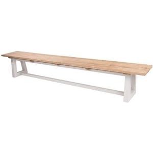 Tuinbank Suns Ovada Matt White / Natural Teak 220 x 40 x 45 cm 2021