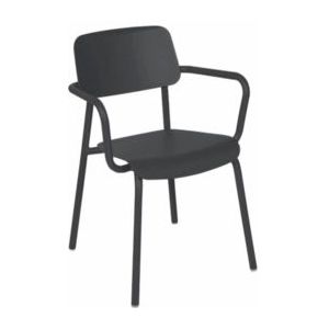 Tuinfauteuil Fermob Studie With Armrest Anthracite