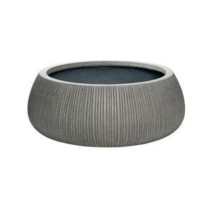 Bloempot Pottery Pots Ridged Eileen XXL Dark Grey Vertically Ridged 53 x 21 cm