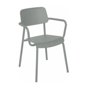 Tuinfauteuil Fermob Studie With Armrest Lapilli Grey