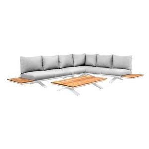 Loungeset Suns Stockholm Hoekopstelling Large 3+3 Seater Matt White / Soft Grey (3-delig)