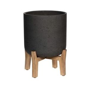 Pottery Pots Bloempot Charlie Feet Low Black Washed-Grijs-Zwart D 47 cm H 63 cm
