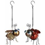 Tuinlamp Luxform Solar Metal Insect Hang Bee & Lady Bug Multicolor (Set van 2)