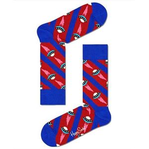 Happy Socks Ufo sokken - Maat 41/46 - Blauw/Rood - 1 Paar