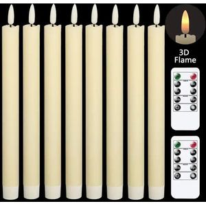 FEDEC LED Dinerkaarsen - Afstandsbediening - Wit - 6 stuks