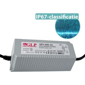 GLP - GPV-200-24 - LED Voeding - 200 Watt - 24 Volt - Grijs - Kunststof - IP67