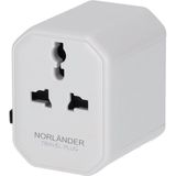 Norlander Universele wereldstekker - Reisstekker - USA/AUS/UK/EU Stekker - USB-A & USB-C Aansluiting - Wit