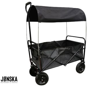 Jonska Bolderwagen met dak en PVC wielen