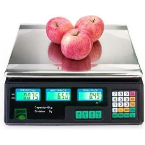 FEDEC Digitale Horeca weegschaal - Tot 40KG - RVS ( 2de Kans Deal )