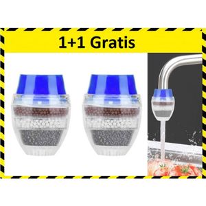 Kraan waterfilter - gezond, fris en gefilterd drinkwater 1+1 Gratis