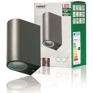 Ranex LED Buitenwandlamp - RVS buitenlamp - Zilver