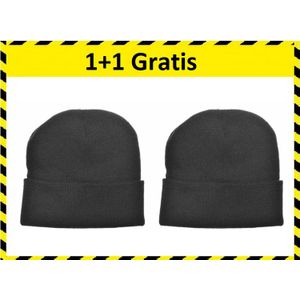 Benson Warme Beanie Muts - One Size - Grijs 1+1 Gratis