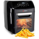 alpina Hetelucht Oven en Hetelucht Friteuse - Airfryer - Digitale Tijd- en Temperatuurregeling - 1800 Watt - 12 Liter - Zwart