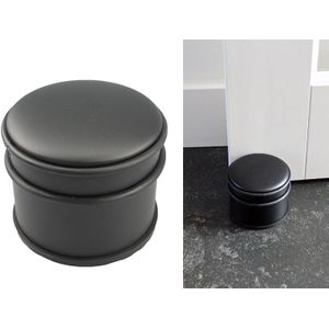 GS Deurstopper Zwart - 1,1kg - Voor Binnen en Buiten - Deurbuffer Ø9,5 x 8 cm