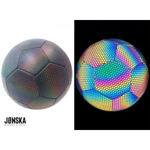 Jonska Lichtgevende Voetbal - Reflecterend - Maat 5 - Met Ballenpomp
