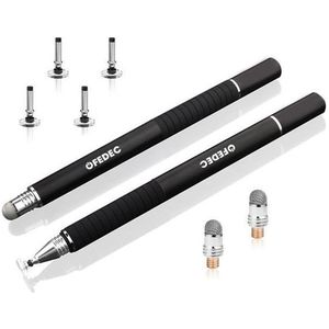 Fedec Precisiepen voor je tablet, mobiel, Ipad en e-reader - Extreem nauwkeurige stylus - Set van 2 pennen