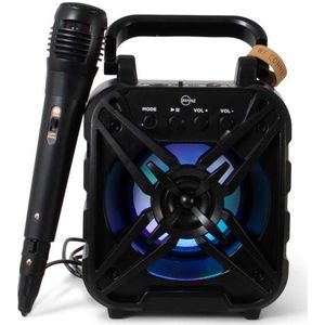 BRAINZ Karaoke Set Met Microfoon - Met Boombox - Duurzaam Materiaal - Zwart