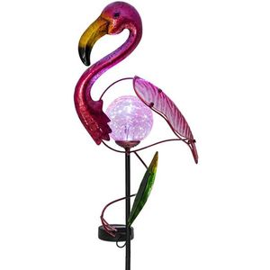 HI Flamingo tuinlamp - Werkt op zonne-energie - 20 x 8,5 x 81 cm