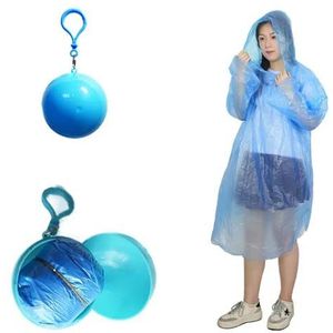 FEDEC Poncho - Handige reisverpakking - Blauw - 10 stuks