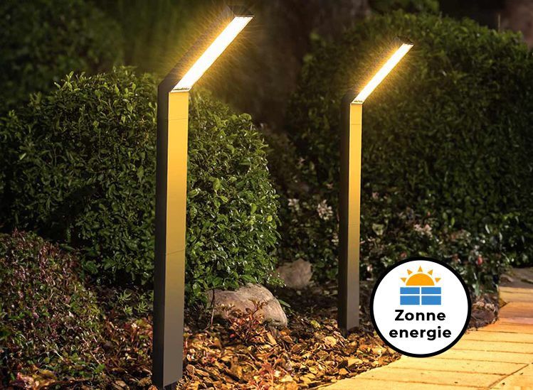 2 FlinQ Solar Tuinlampen met sensor