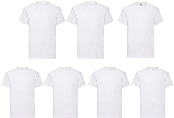 7-pack Fruit of the loom Witte Heren T-shirts