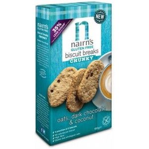 Nairns Biscuit breaks pure chocolade & kokos 160 gram