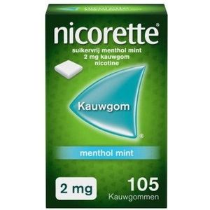 Nicorette Kauwgom 2 mg menthol mint 105 stuks