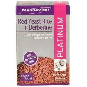 Mannavital Rode rijst + berberine platinum 60 vcaps