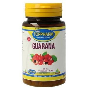 Toppharm Guarana 600 mg puur 50 vcaps